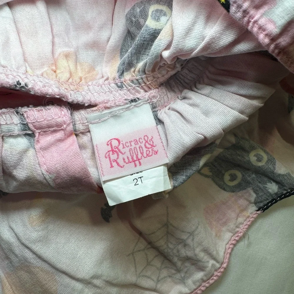 RICRAC AND‎ RUFFLES HALLOWEEN DRESS AND BLOOMERS SHORTS SIZE 2T